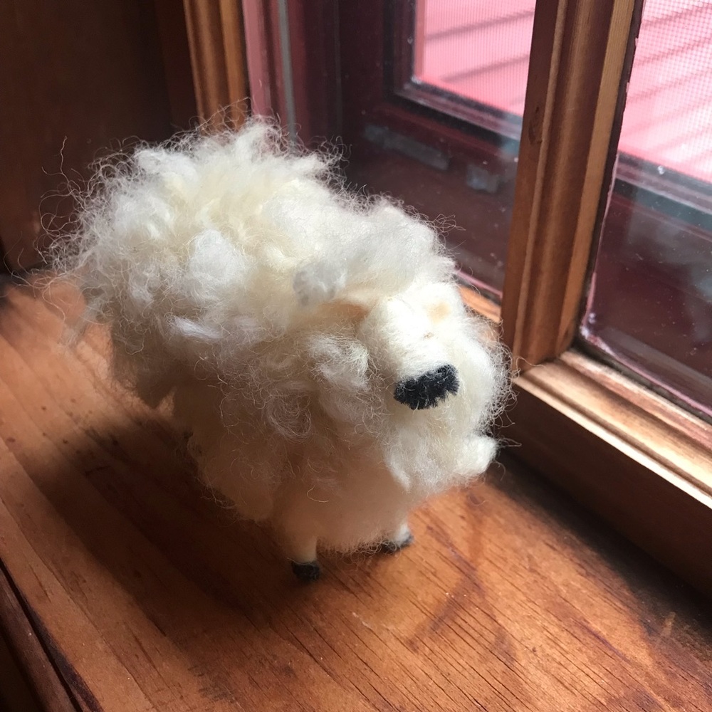 Wooly Sheep Figurine